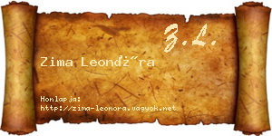 Zima Leonóra névjegykártya